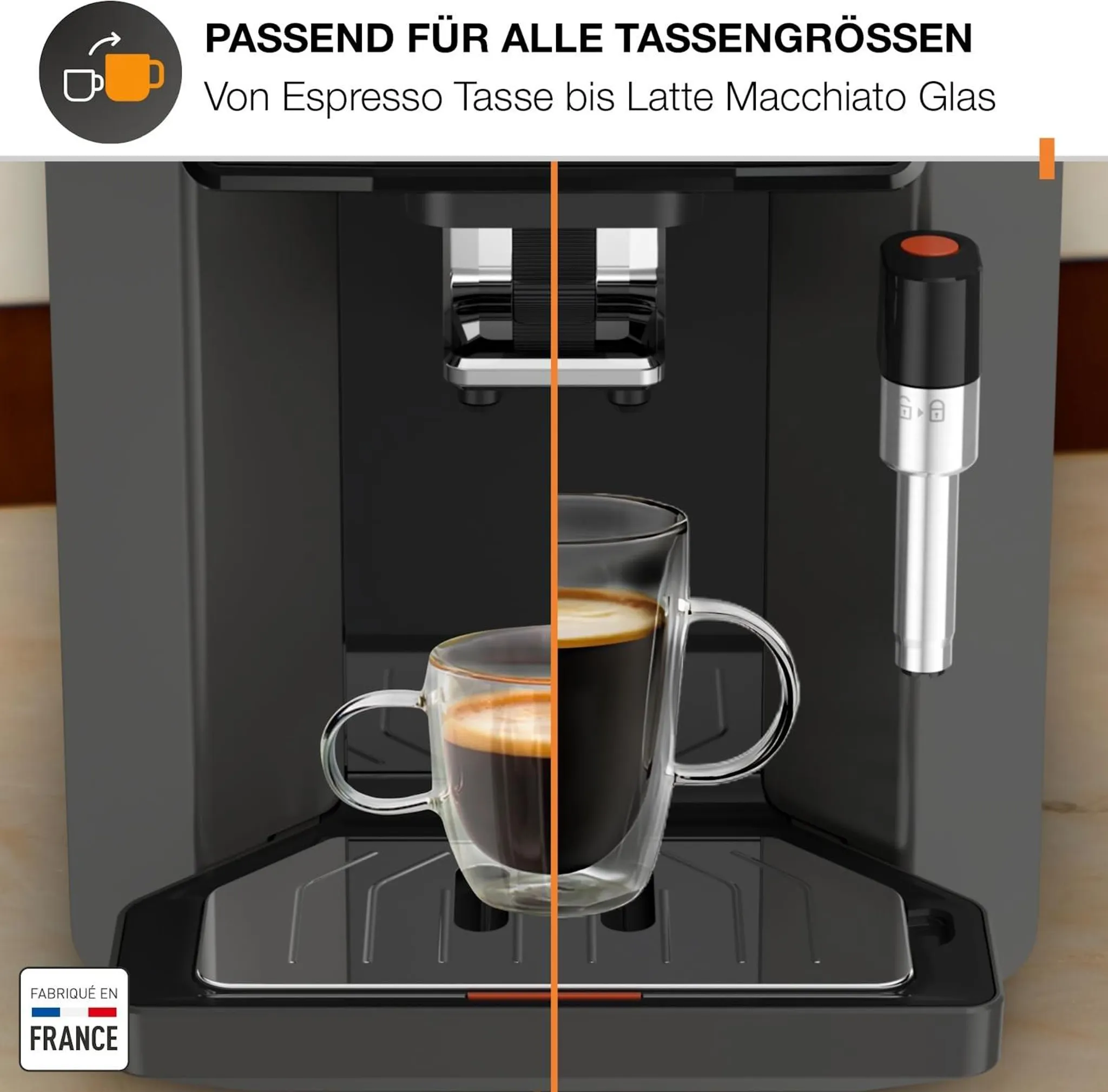 Krups Kaffeevollautomat EA 9108, schwarz, mit Milchaufschäumer - B Ware [wie neu]