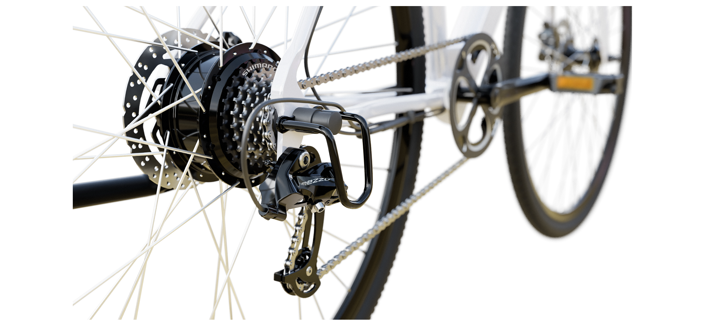 Sharp BK GS03-EW Hybrid E-Bike mit 7-Gang-Kettenschaltung, Weiß