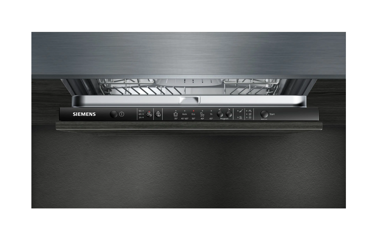 Siemens iQ100 SN615X03EE Vollintegrierter Geschirrspüler 60 cm, Silber Siemens iQ100 SN615X03EE Vollintegrierter Geschirrspüler 60 cm, Silber