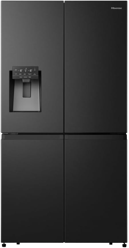 Hisense RQ760N4SBFE Side-by-Side CrossDoor mit Wassertank 584l, Schwarz