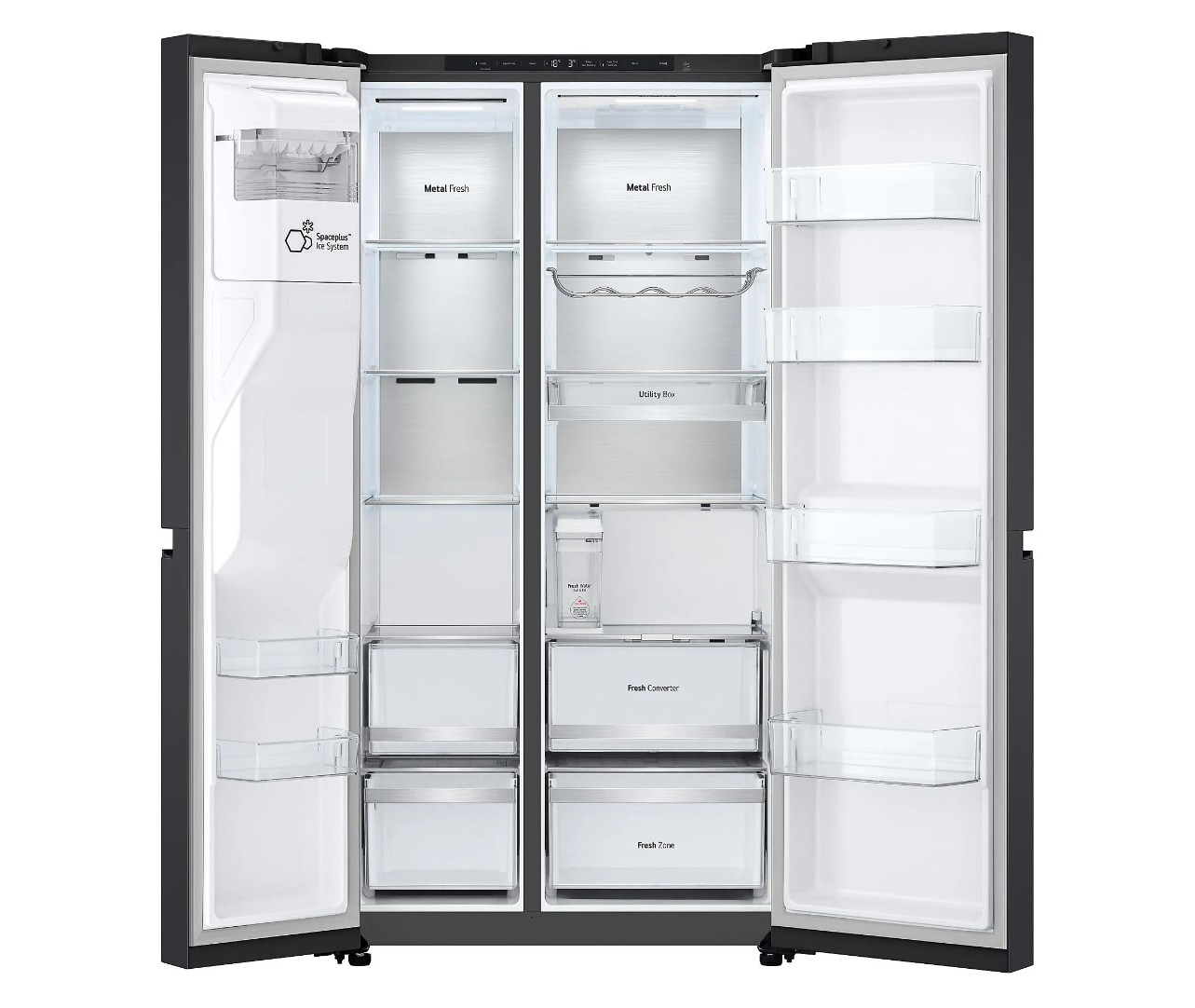 LG GSLE91EVAB Side-by-Side Kühlkombination 623 l, Essence Black Steel - B Ware [sehr gut]