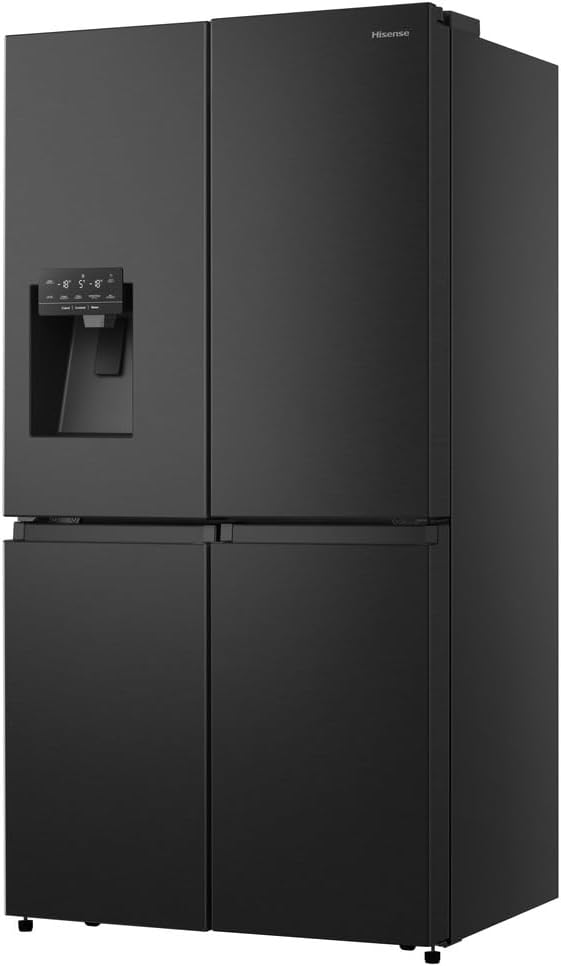 Hisense RQ760N4SBFE Side-by-Side CrossDoor mit Wassertank 584l, Schwarz Hisense RQ760N4SBFE Side-by-Side CrossDoor mit Wassertank 584l, Schwarz
