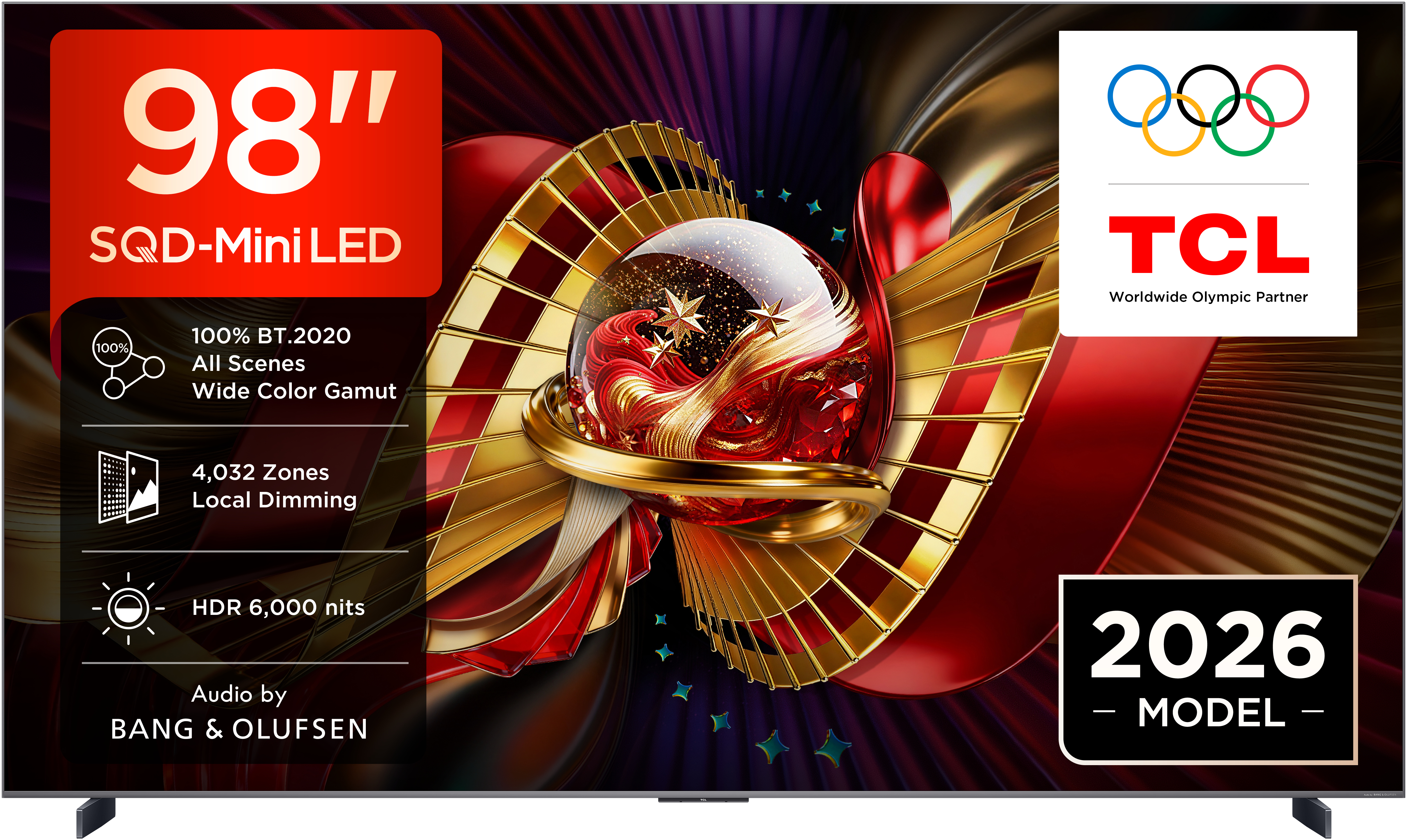 TCL 98C8L SQD-Mini LED 2,49 m (98") 4K Ultra HD Smart-TV, Schwarz