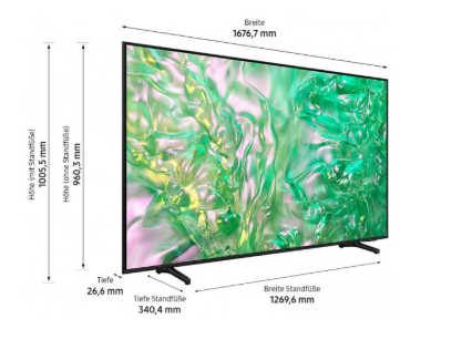 Samsung GU75DU8079U LED 190,5 cm (75") Crystal UHD 4K Smart-TV - B Ware [sehr gut]