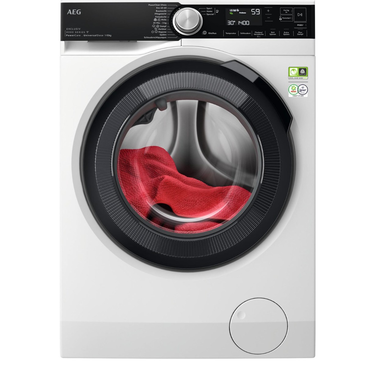 AEG Serie 8000 LR8EW80409 Waschmaschine mit PowerCare® 10 kg, Weiß