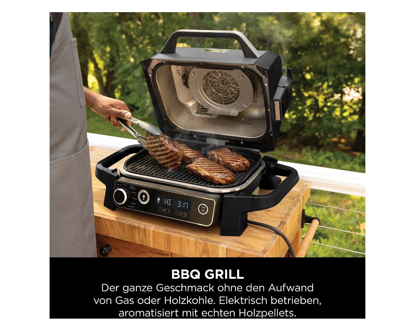 Ninja Woodfire OG701EU Elektrischer Outdoor Grill & Smoker 2400 Watt, Grau Ninja Woodfire OG701EU Elektrischer Outdoor Grill & Smoker 2400 Watt, Grau