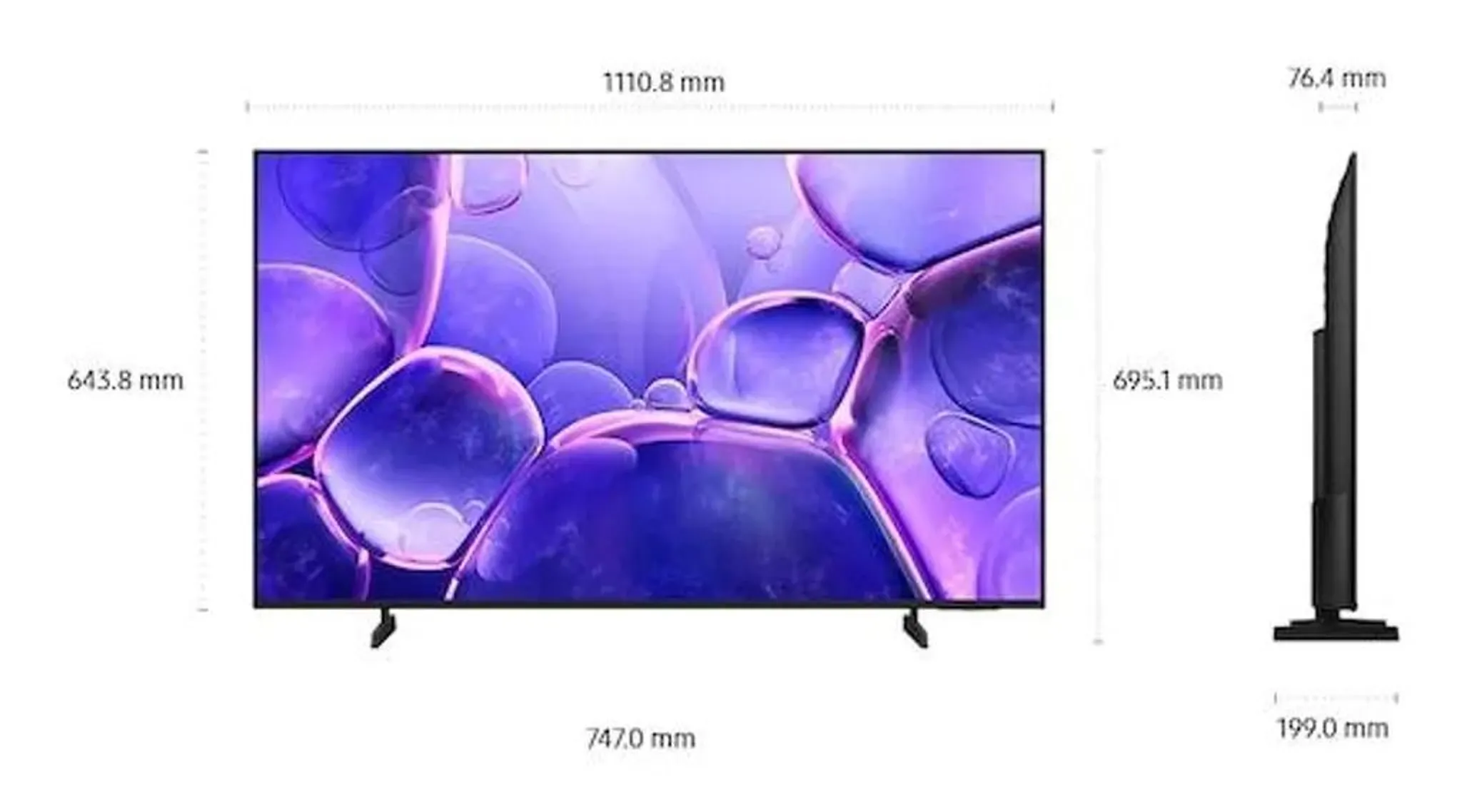 Samsung UE50U8092FU 50'' 4K TV One Size / EU Plug 220V - B Ware [sehr gut]