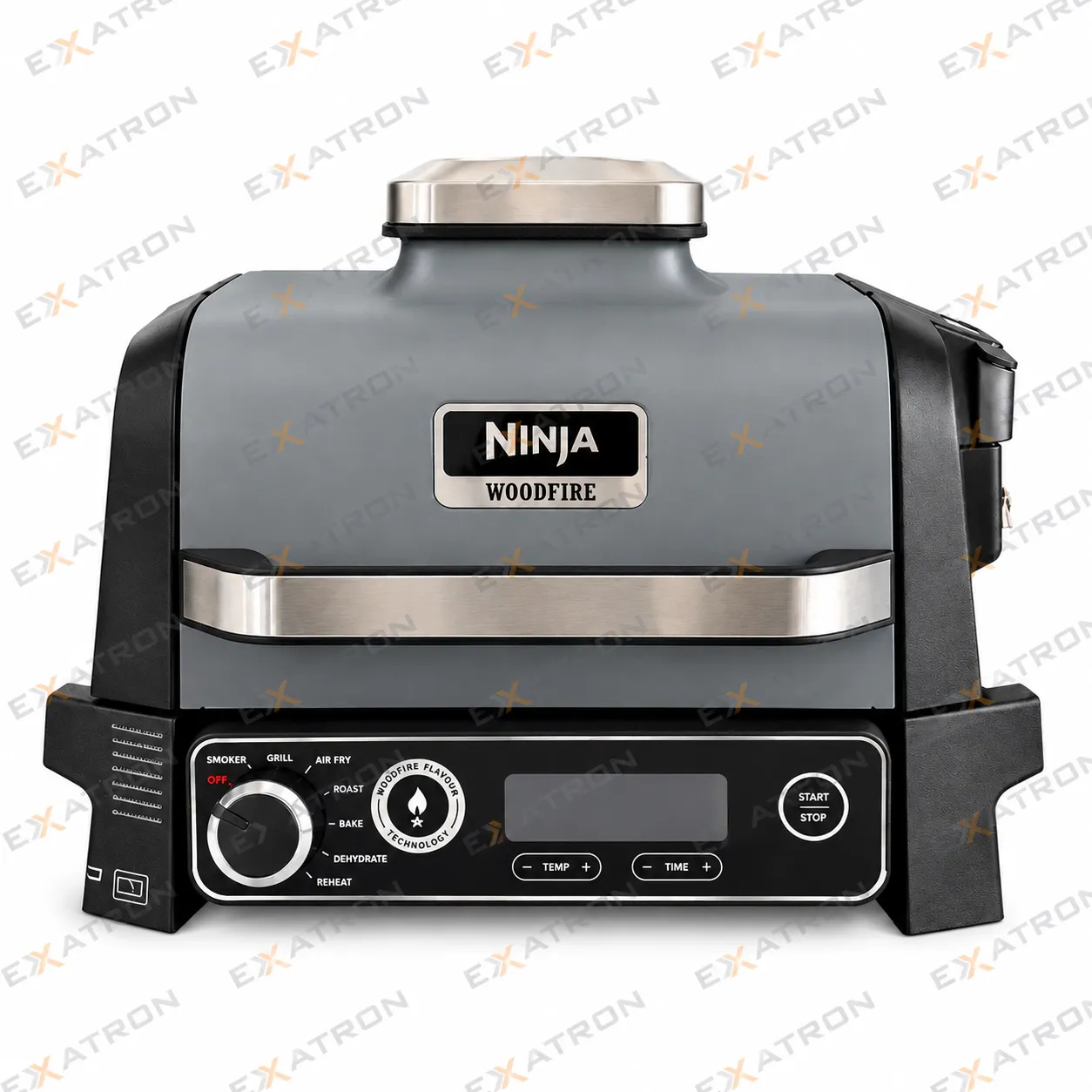 Ninja Woodfire OG701EU Elektrischer Outdoor Grill & Smoker 2400 Watt, Grau - B Ware [wie neu]
