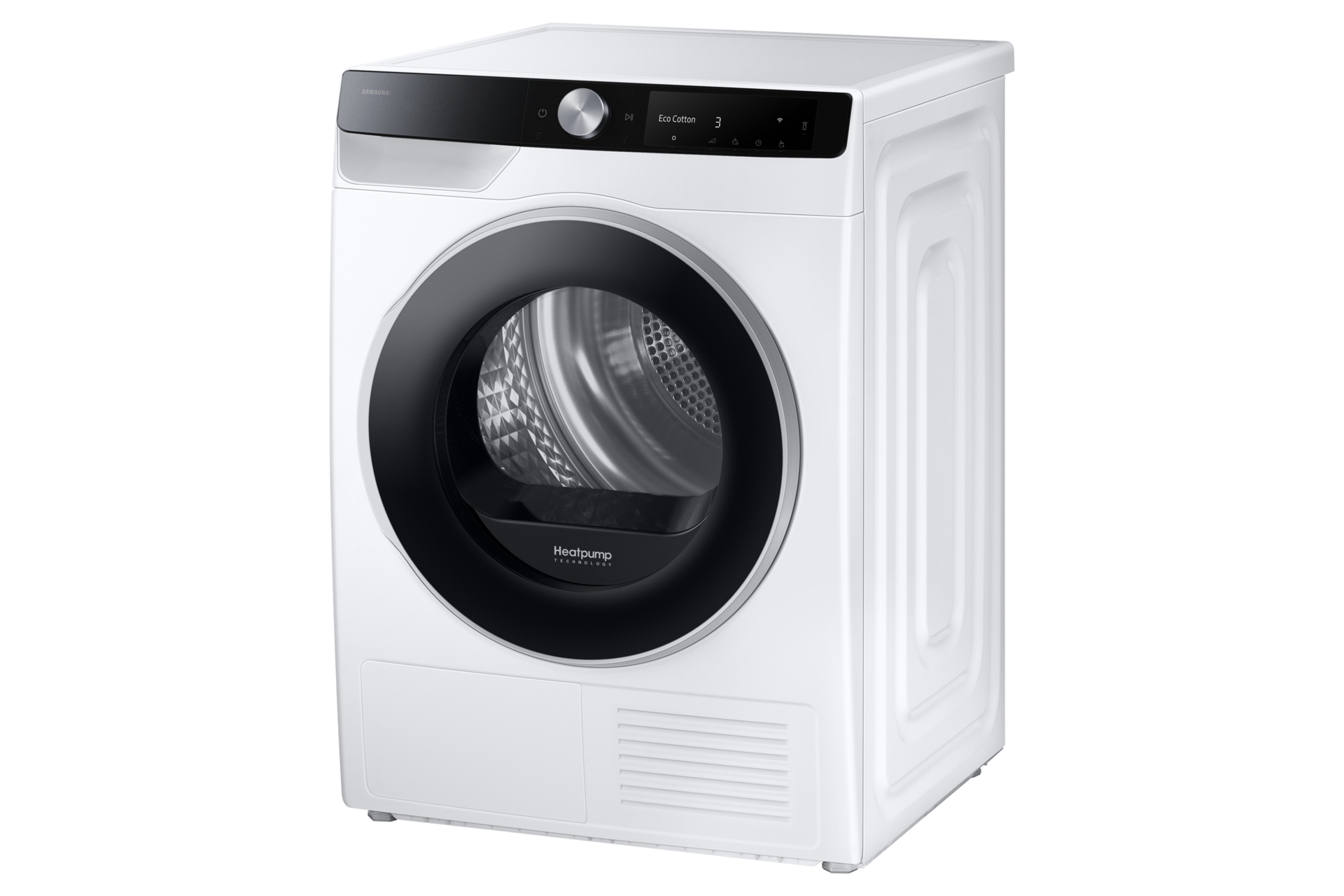 Samsung DV90DG6845LKU3 Wärmepumpentrockner mit AI Dry+ 9 kg, Weiß.
