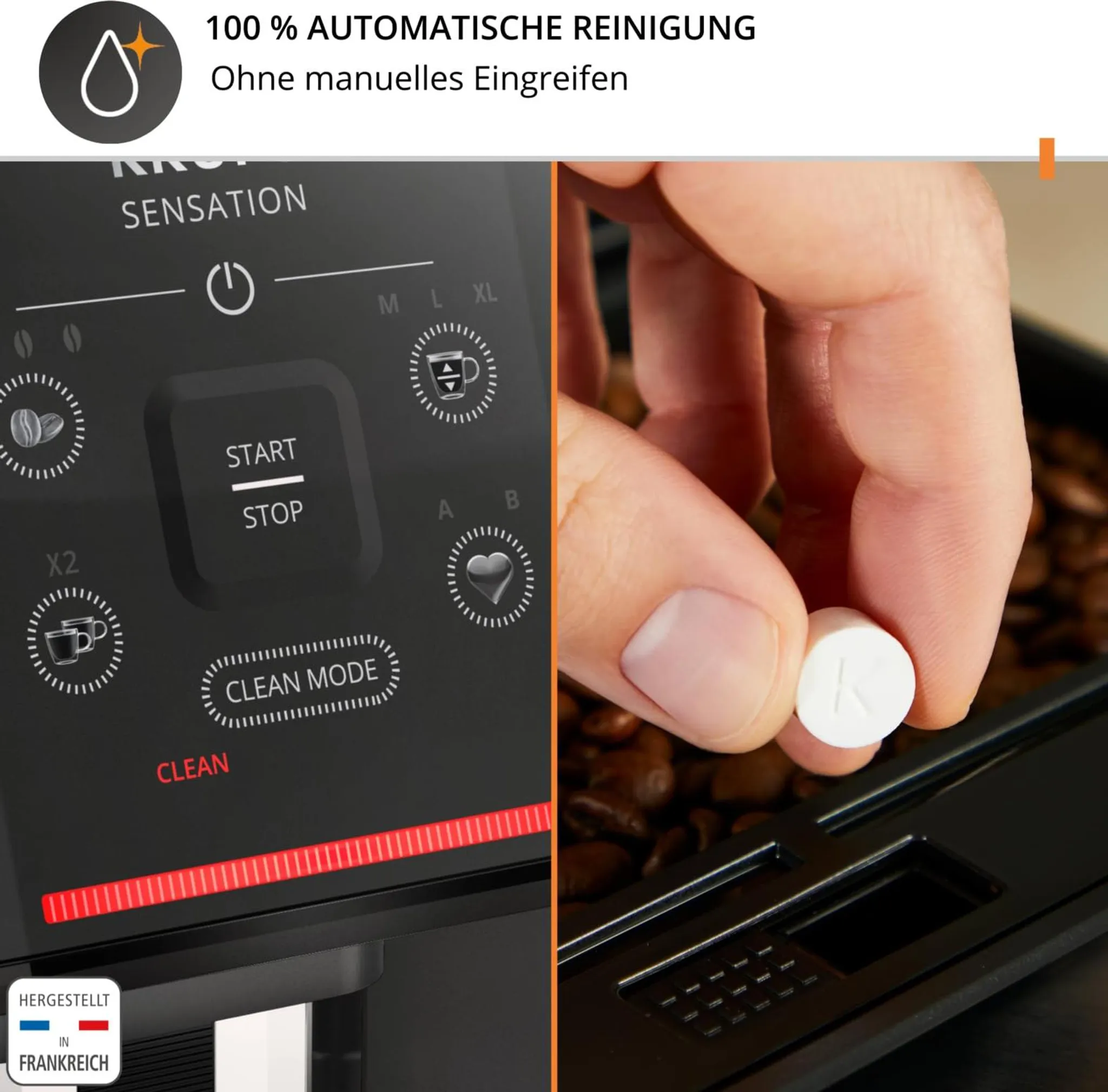 Krups Kaffeevollautomat EA 9108, schwarz, mit Milchaufschäumer - B Ware [wie neu]
