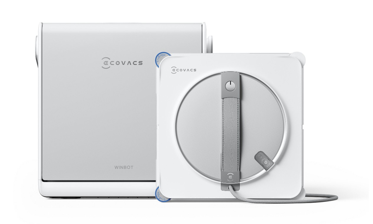 Ecovacs Winbot W2S Omni Fensterputzroboter mit Multifunktionsstation, Weiß - B Ware [sehr gut]