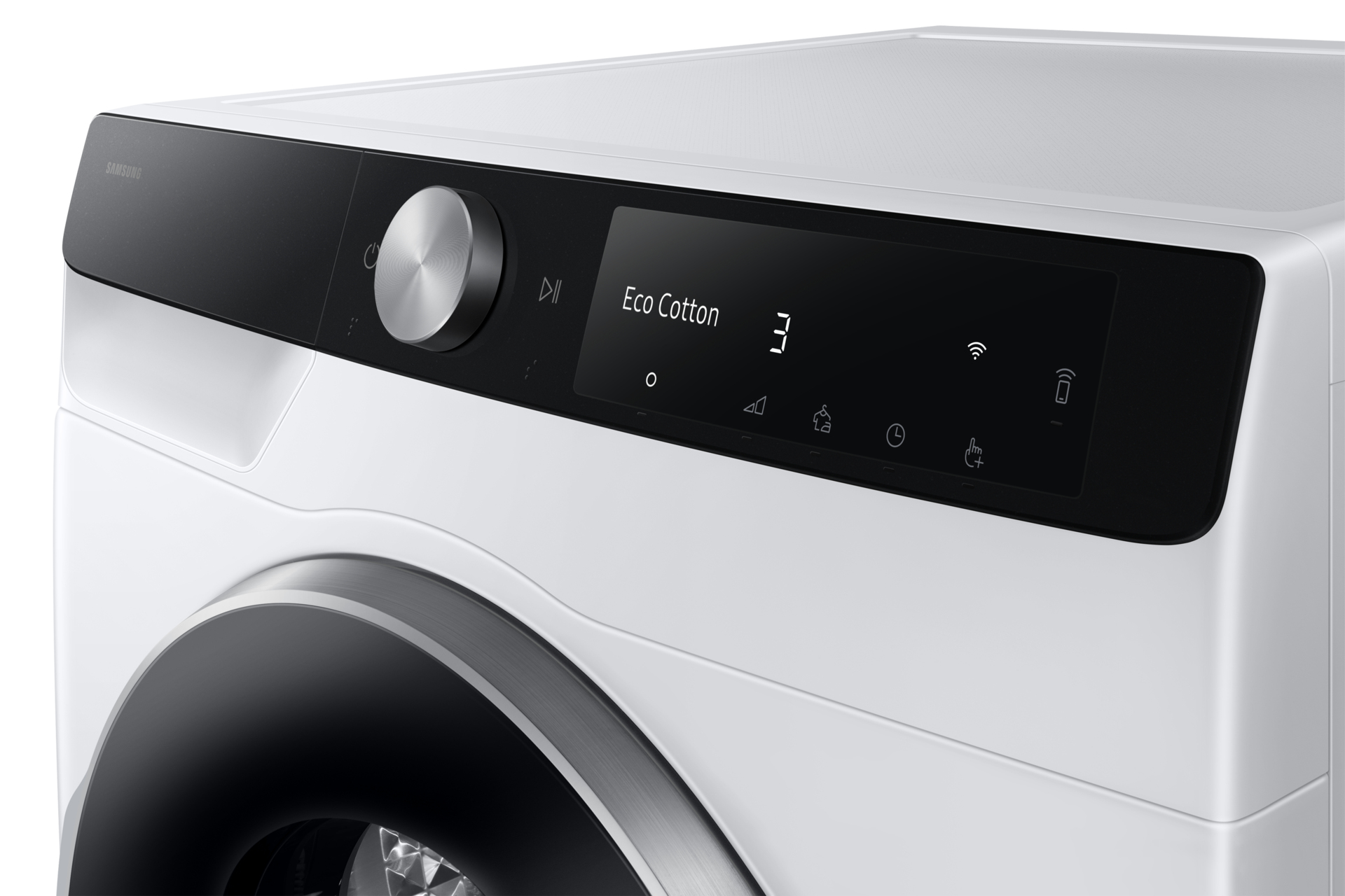 Samsung DV90DG6845LKU3 Wärmepumpentrockner mit AI Dry+ 9 kg, Weiß.