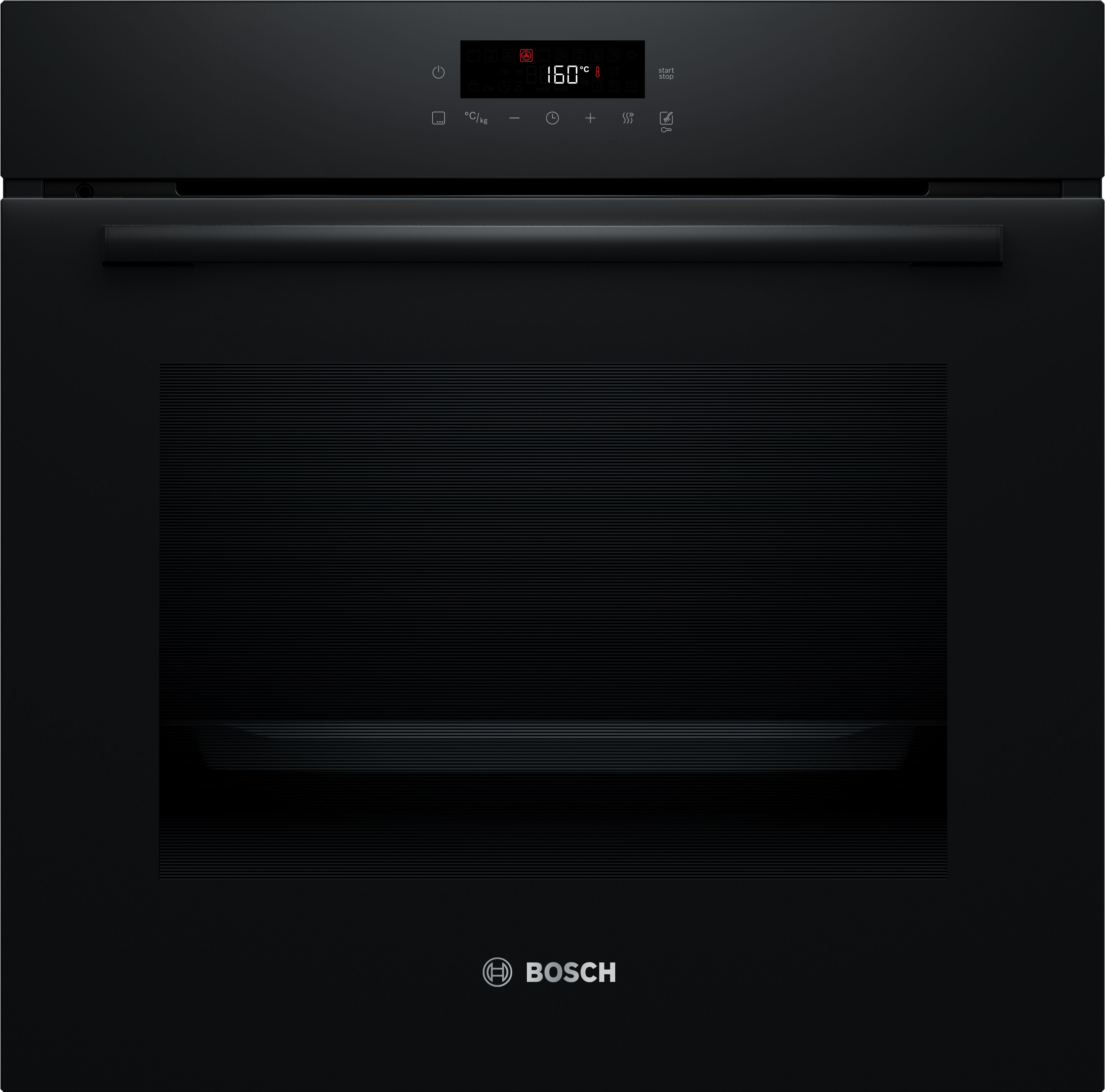 Bosch HBA571BB4 Serie 2 Einbau-Backofen mit Pyrolyse-Selbstreinigung, Schwarz Bosch HBA571BB4 Serie 2 Einbau-Backofen mit Pyrolyse-Selbstreinigung, Schwarz