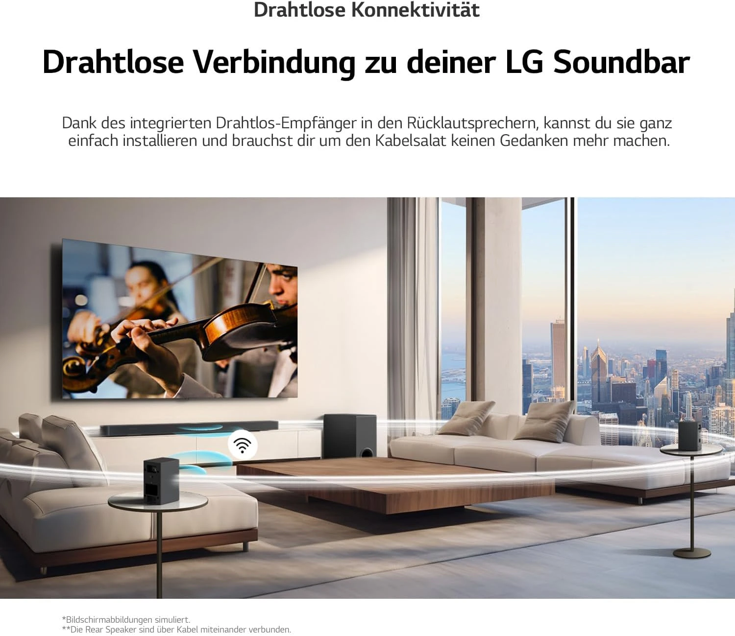 LG SPT8-S Rücklautsprecher-Set schwarz - B Ware [sehr gut]