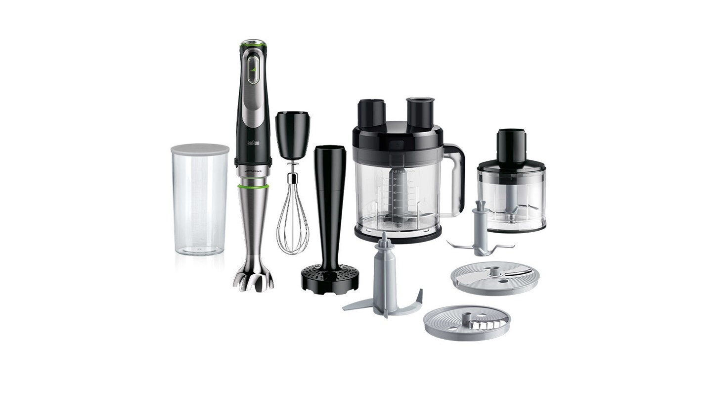 Braun MultiQuick 9 Stabmixer MQ 9187XLI 1200 Watt, Edelstahl/Schwarz
