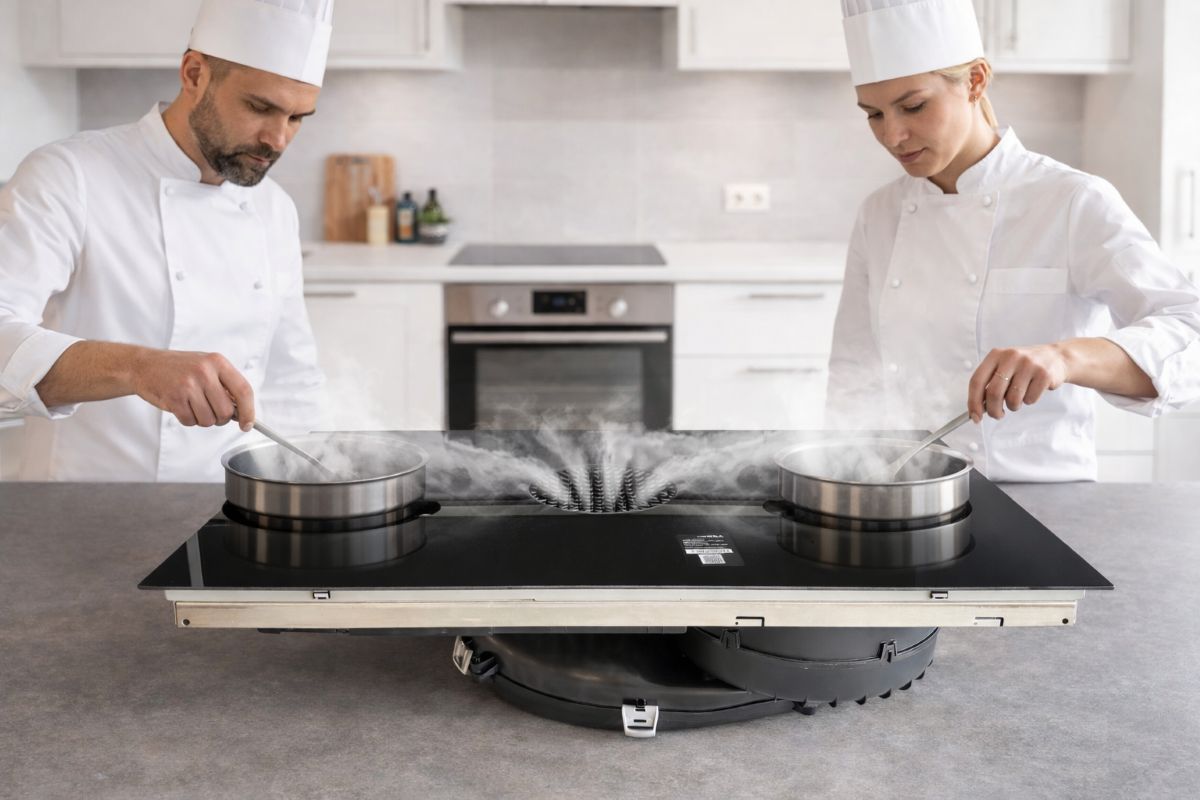 BORA X Pure | PUXU2 Induktions-Kochfeld mit integriertem Kochfeldabzug - Umluft