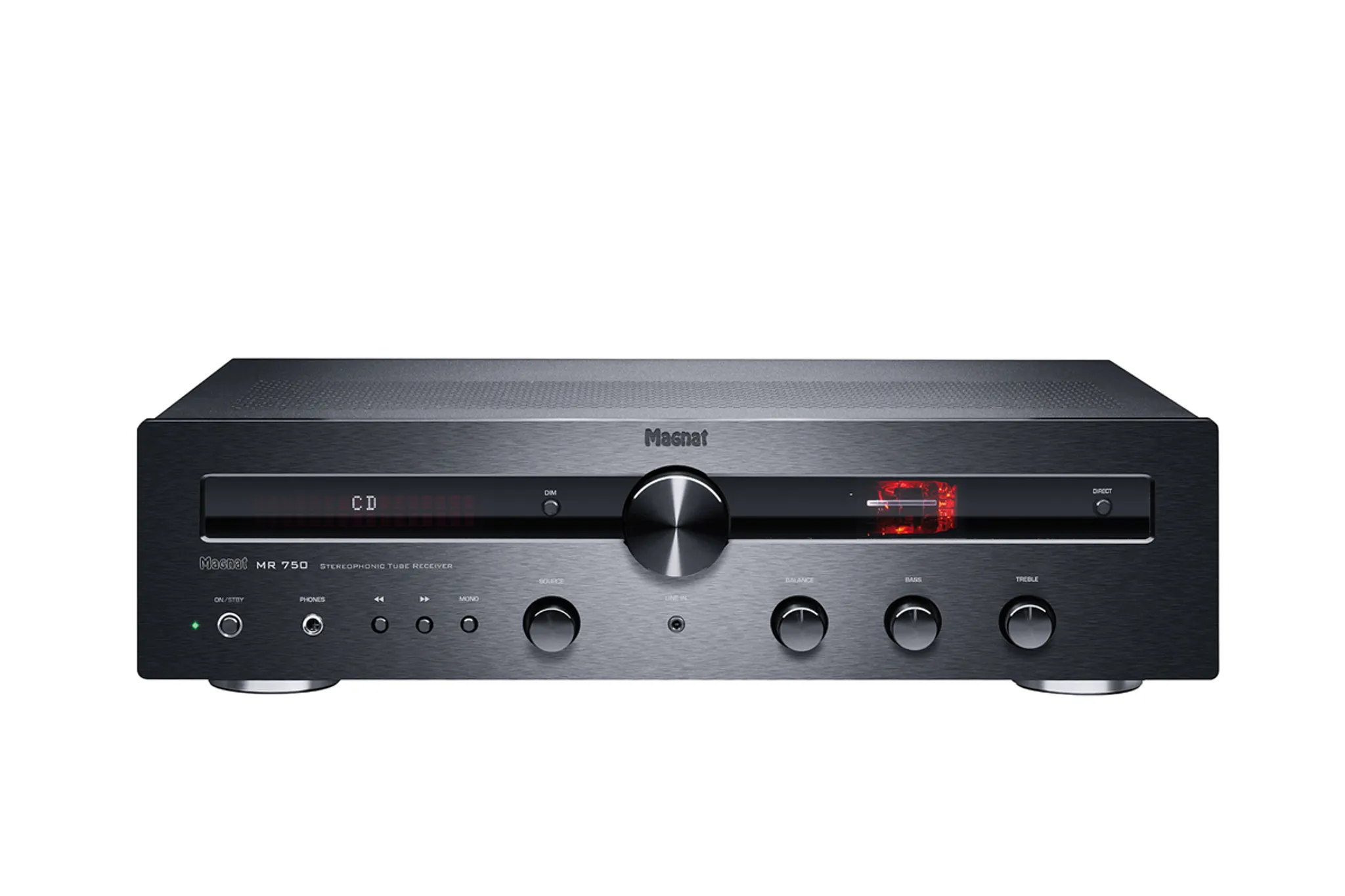 Magnat MR 750, Stereo Hybrid-Receiver mit Transistor- und Röhrentechnik (schwarz) - B Ware [akzeptabel]