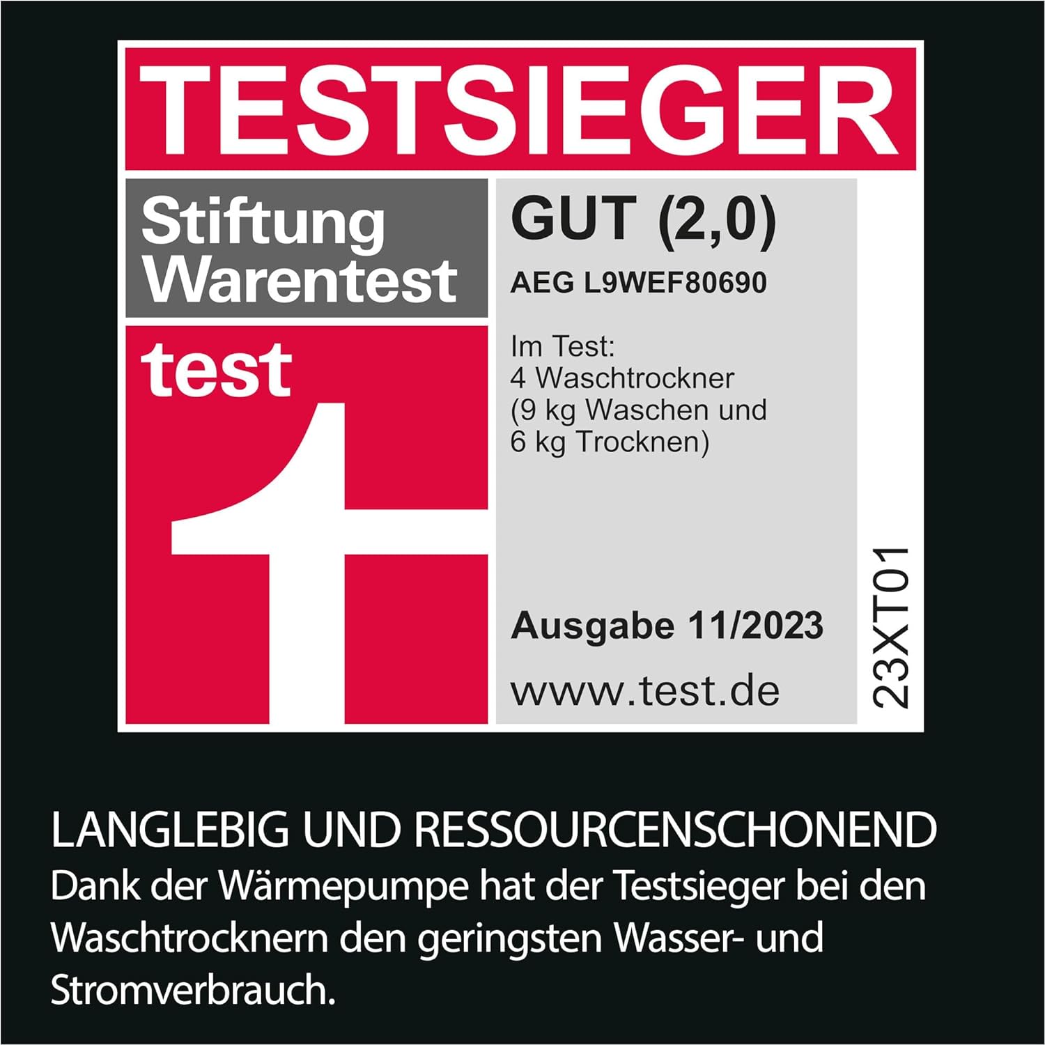 AEG L9WEF80690 Waschtrockner mit Wärmepumpe - B Ware [sehr gut]