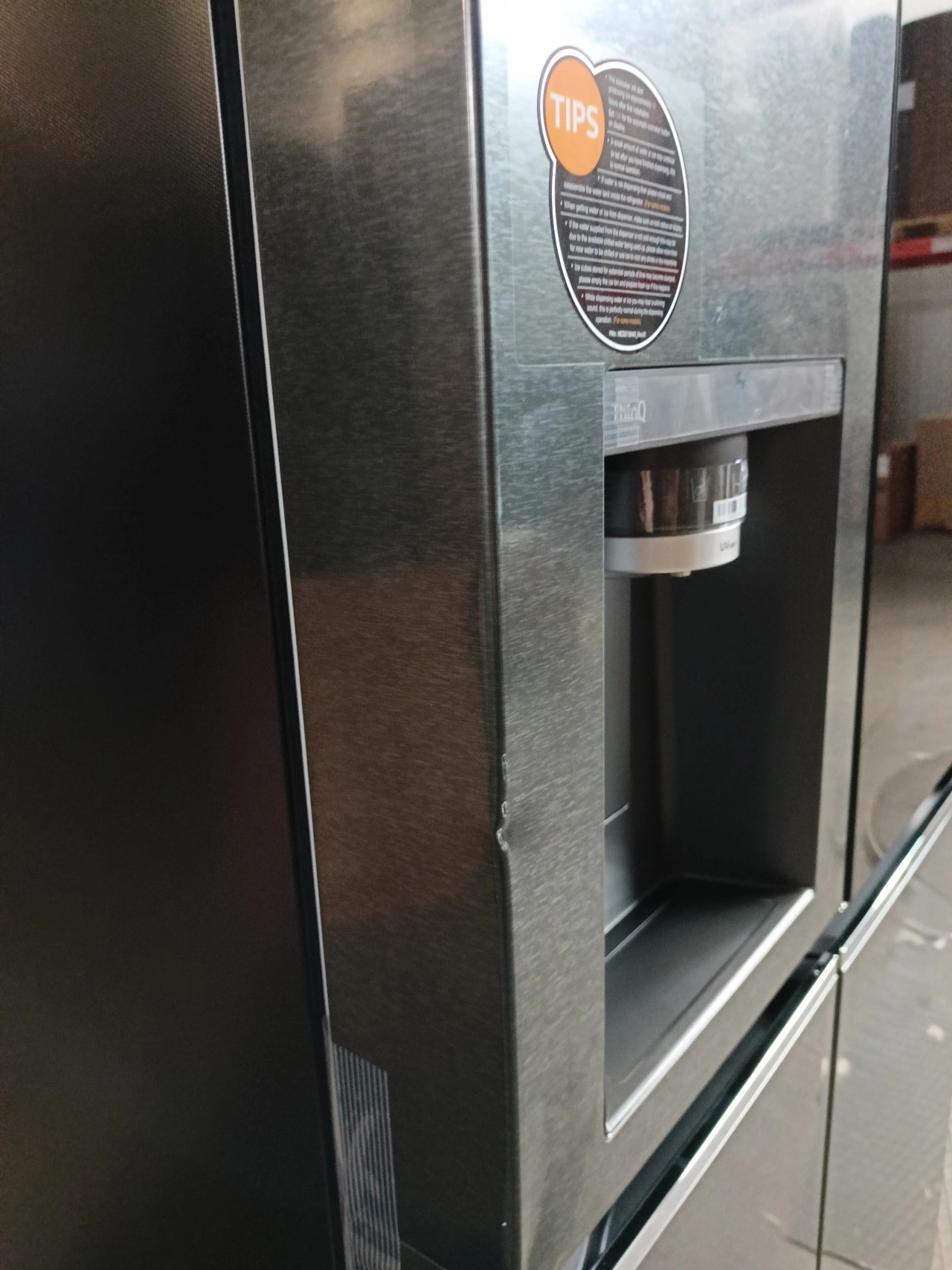 LG GSXV90MCAE Side-by-Side Kühlkombination mit InstaView® 635 L, Matt Black Steel - B Ware [gut]