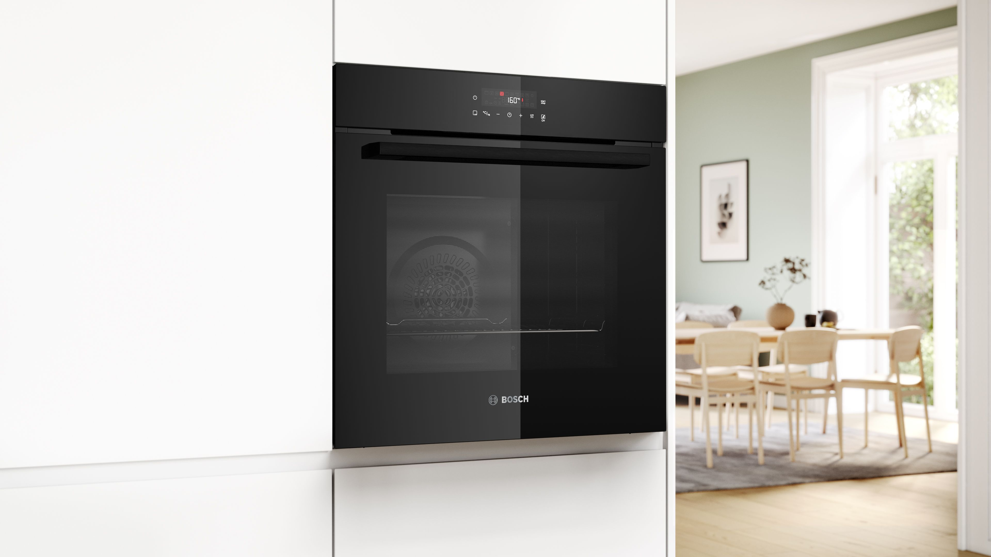 Bosch HBA571BB4 Serie 2 Einbau-Backofen mit Pyrolyse-Selbstreinigung, Schwarz Bosch HBA571BB4 Serie 2 Einbau-Backofen mit Pyrolyse-Selbstreinigung, Schwarz