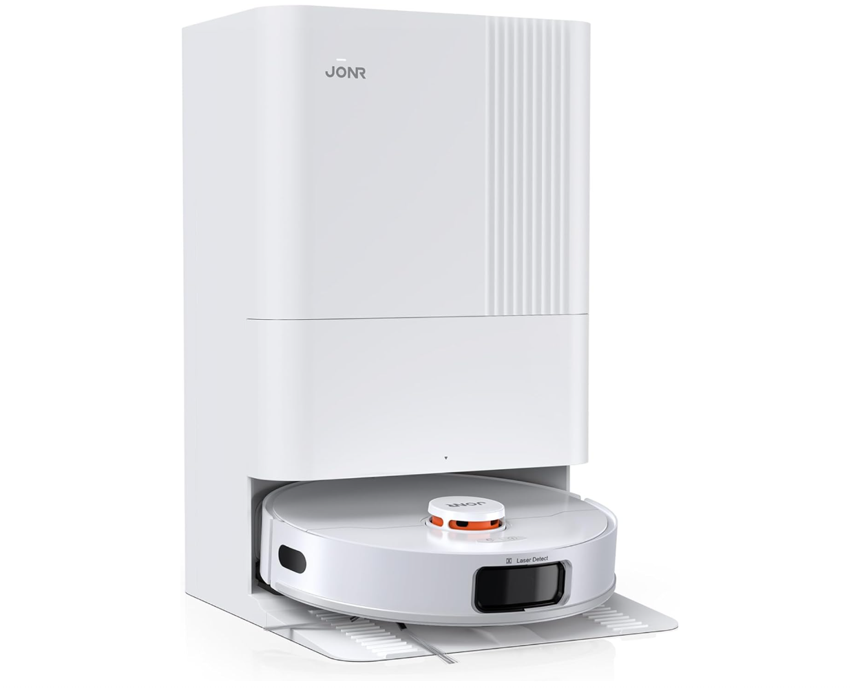 JONR T5 Pro Saugroboter mit Wischfunktion& ausziehbarem Wischmopp, Schwarz