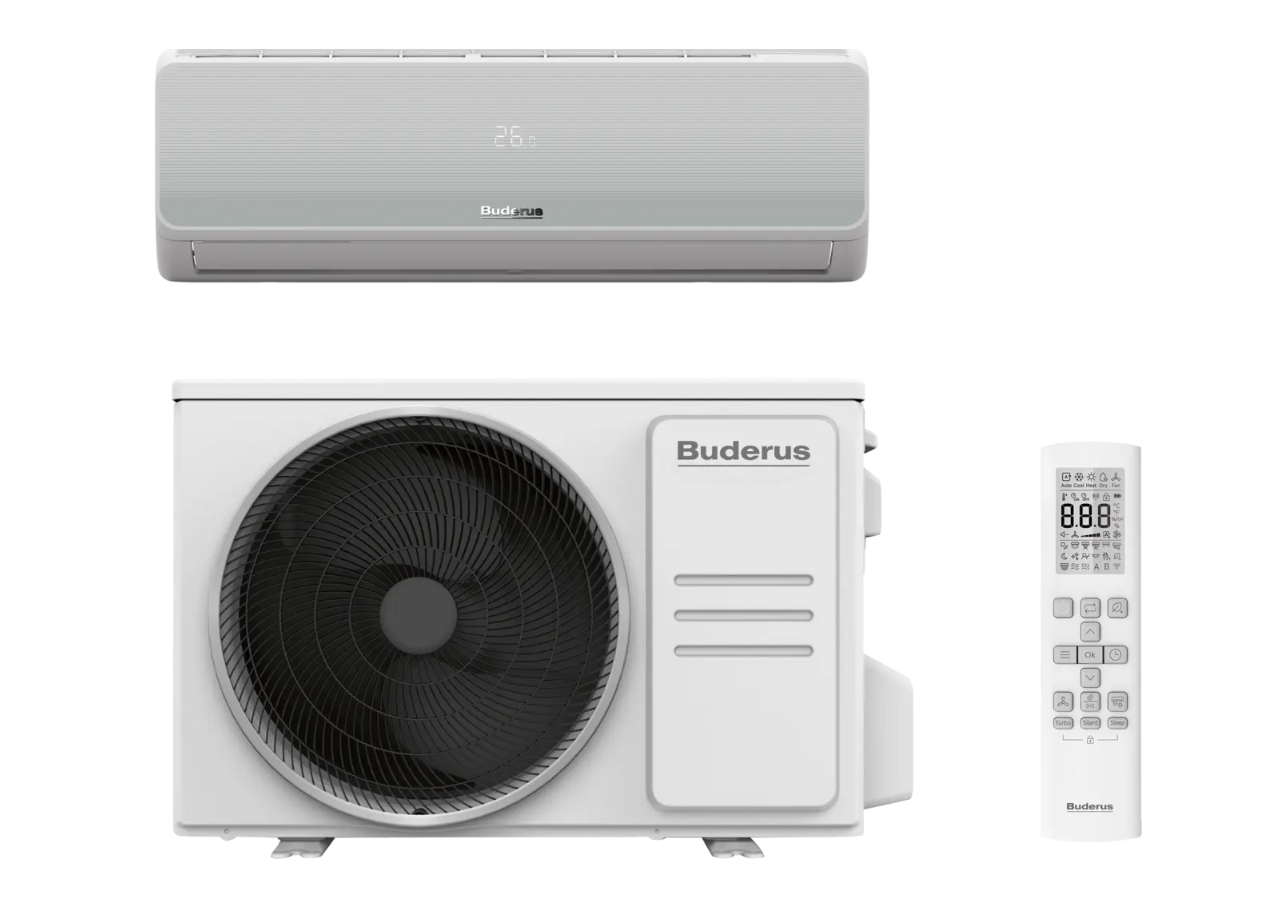 Buderus Split-Klimagerät Logacool AC166i.3 Set Außen- und Inneneinheit, 2,6 kW, A++ (7733703599) Buderus Split-Klimagerät Logacool AC166i.3 Set Außen- und Inneneinheit, 2,6 kW, A++ (7733703599)