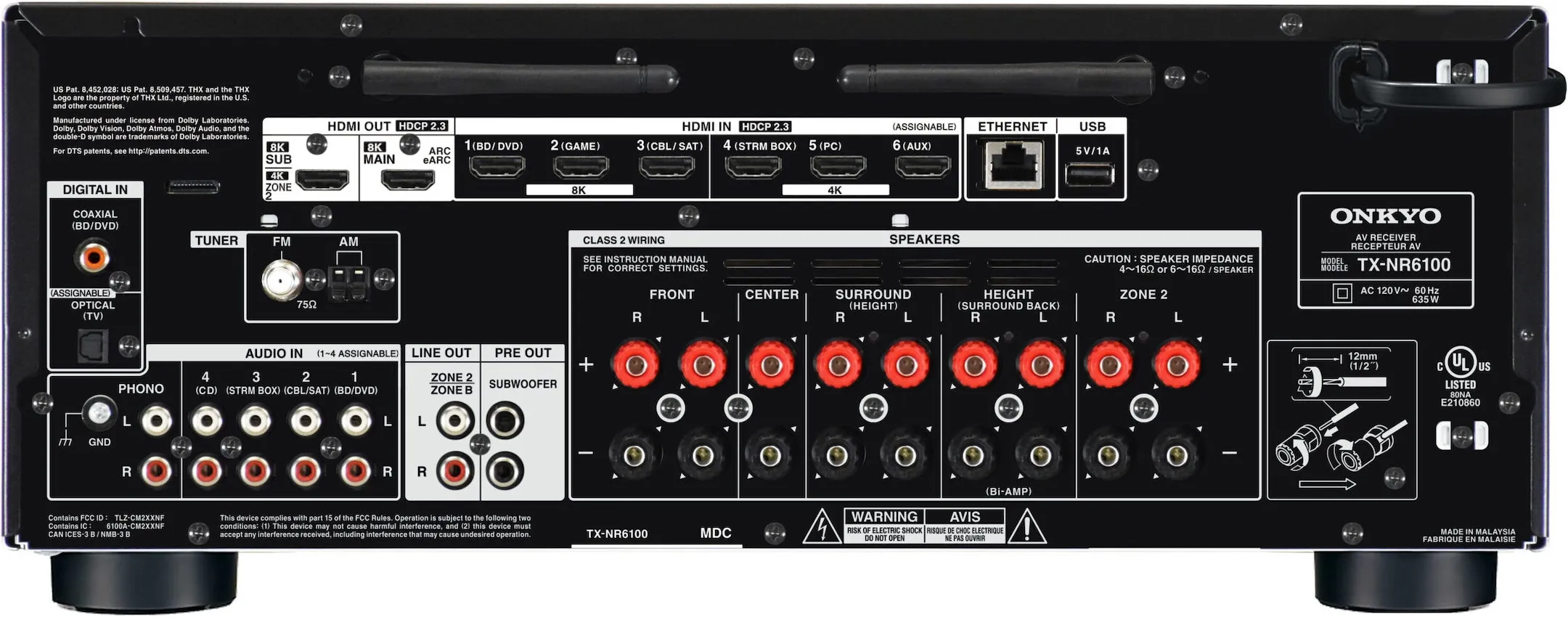 Onkyo TX-NR6100 AV Receiver 7.2ch, Schwarz - B Ware [wie neu]