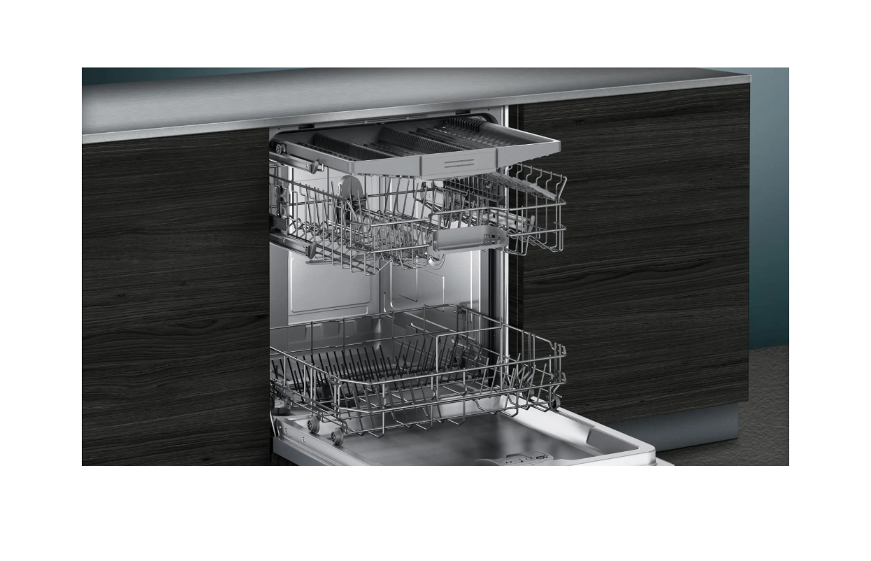 Siemens iQ100 SN615X03EE Vollintegrierter Geschirrspüler 60 cm, Silber