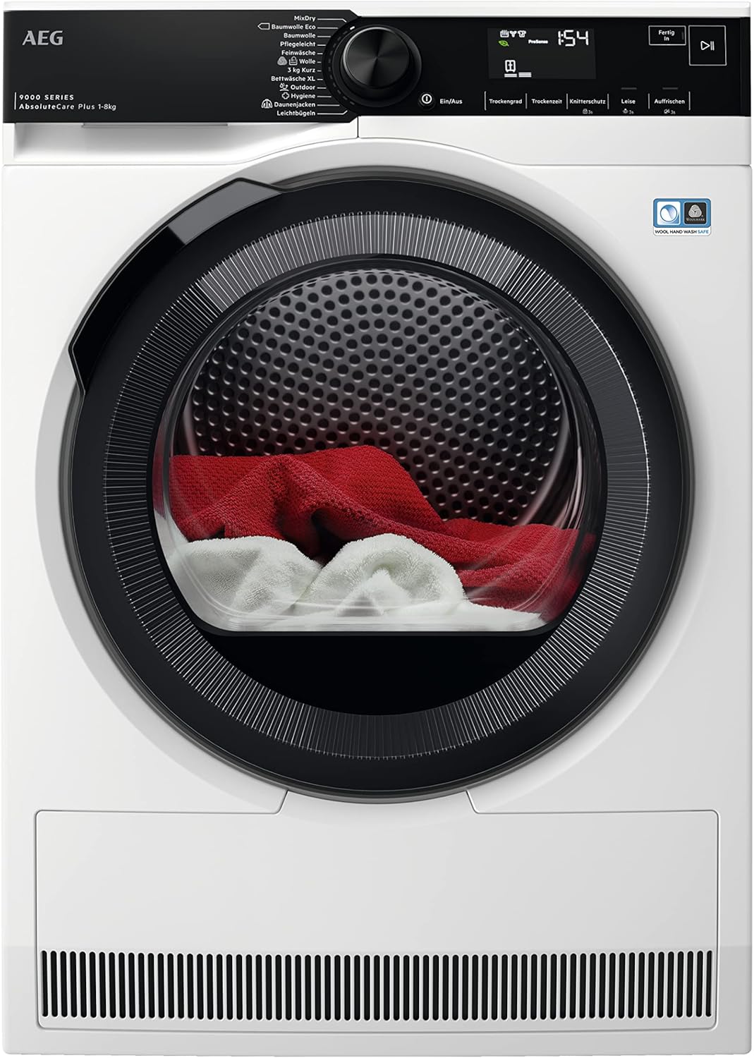 AEG Serie 9000 TR9T75680 Wärmepumpentrockner 8 kg mit AbsoluteCare Plus, Weiß AEG Serie 9000 TR9T75680 Wärmepumpentrockner 8 kg mit AbsoluteCare Plus, Weiß