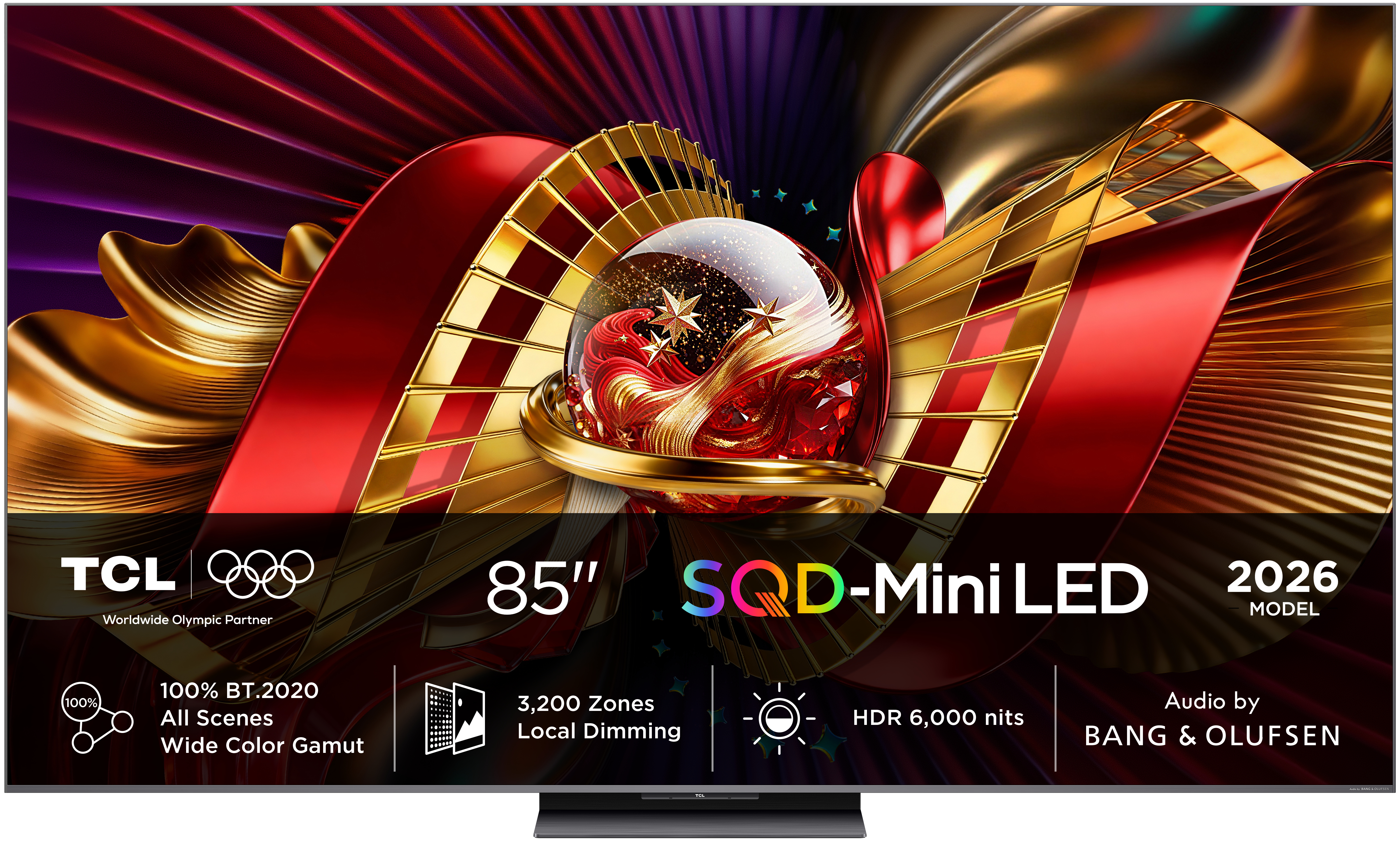 TCL 85C8L SQD-Mini LED 2,16 m (85") 4K Ultra HD Smart-TV, Schwarz