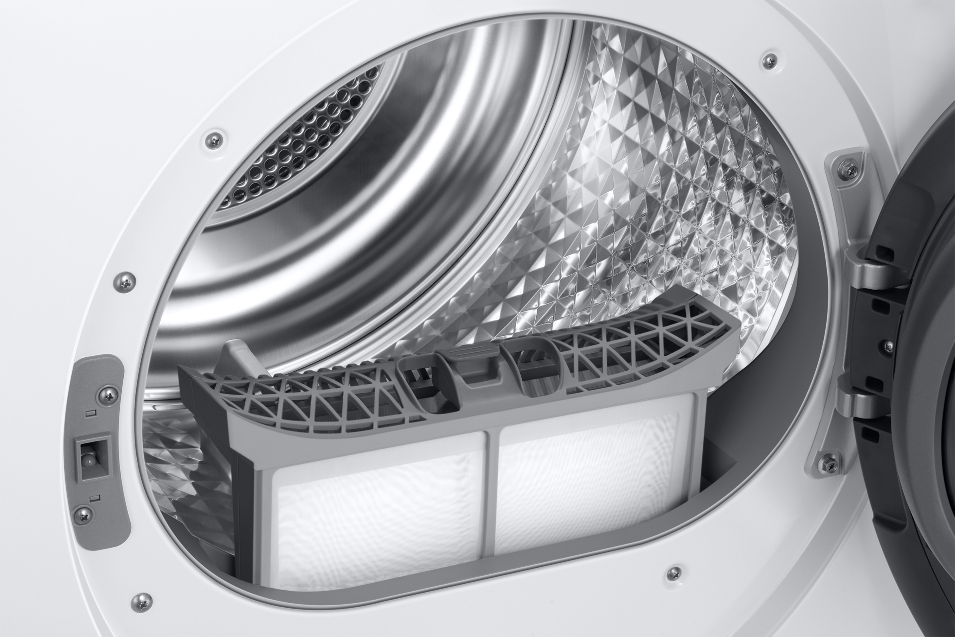 Samsung DV90DG6845LKU3 Wärmepumpentrockner mit AI Dry+ 9 kg, Weiß.