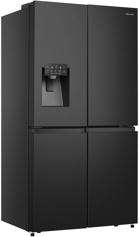 Hisense RQ760N4SBFE Side-by-Side CrossDoor mit Wassertank 584l, Schwarz Hisense RQ760N4SBFE Side-by-Side CrossDoor mit Wassertank 584l, Schwarz