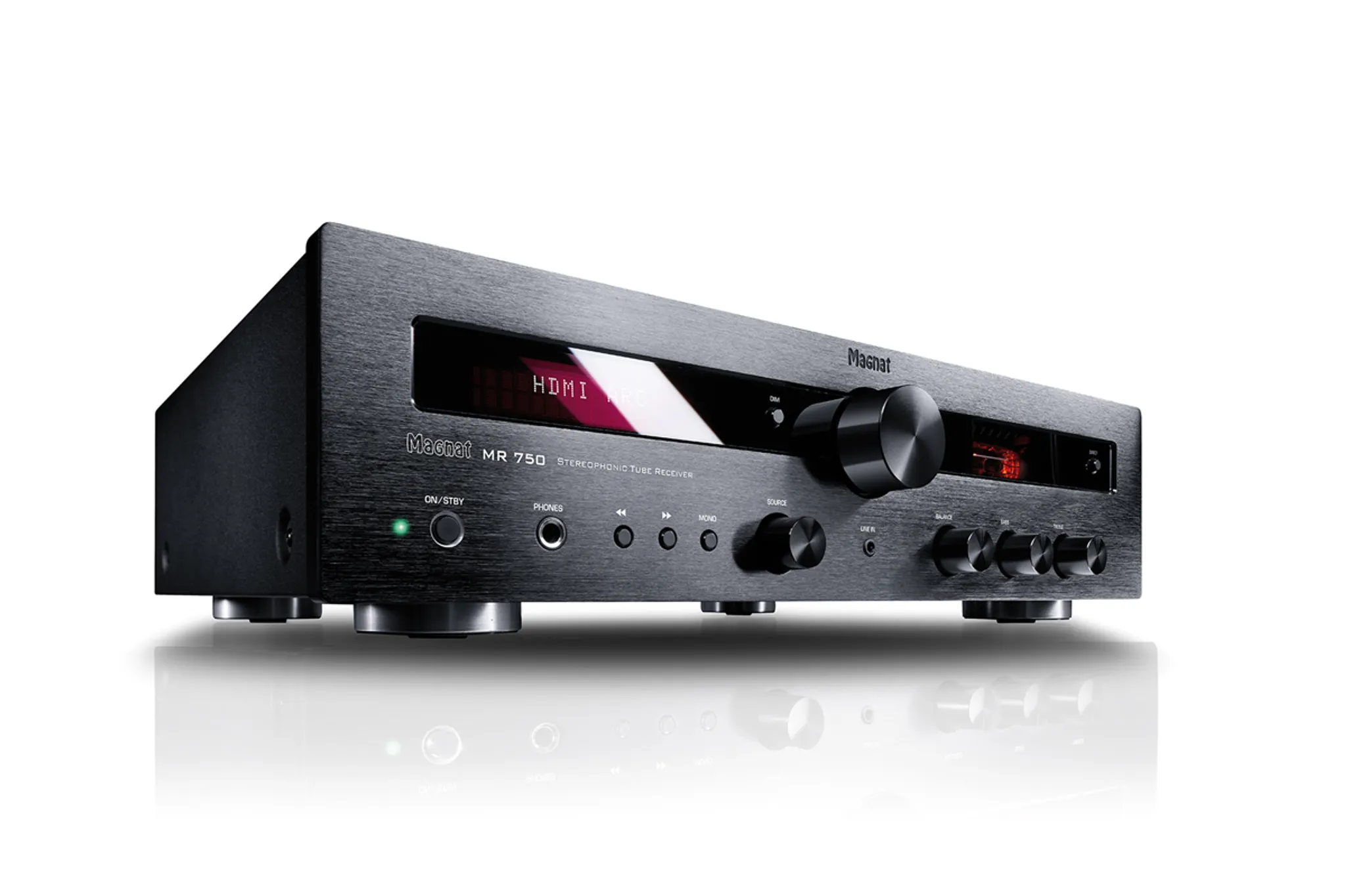 Magnat MR 750, Stereo Hybrid-Receiver mit Transistor- und Röhrentechnik (schwarz) - B Ware [akzeptabel]