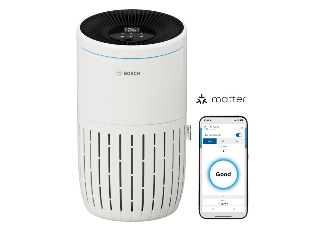 Bosch Air 4000i Luftreiniger (7733703376) für Räume bis zu 62,5 m² , Weiß - B Ware [sehr gut]
