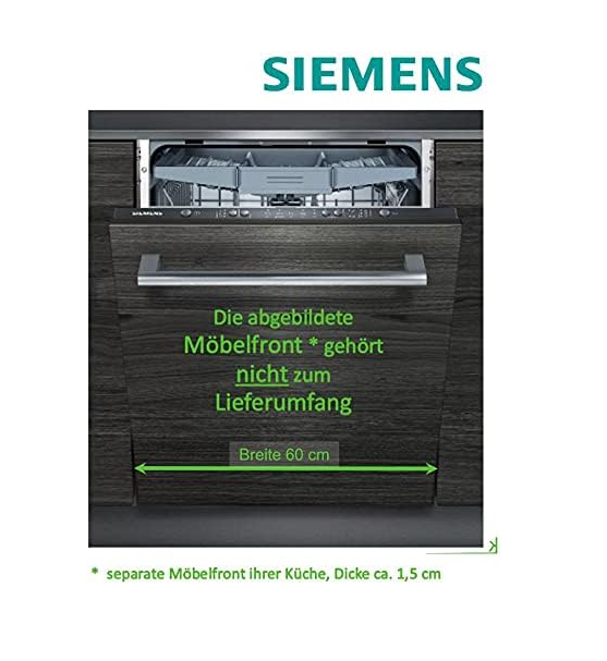 Siemens iQ100 SN615X03EE Vollintegrierter Geschirrspüler 60 cm, Silber
