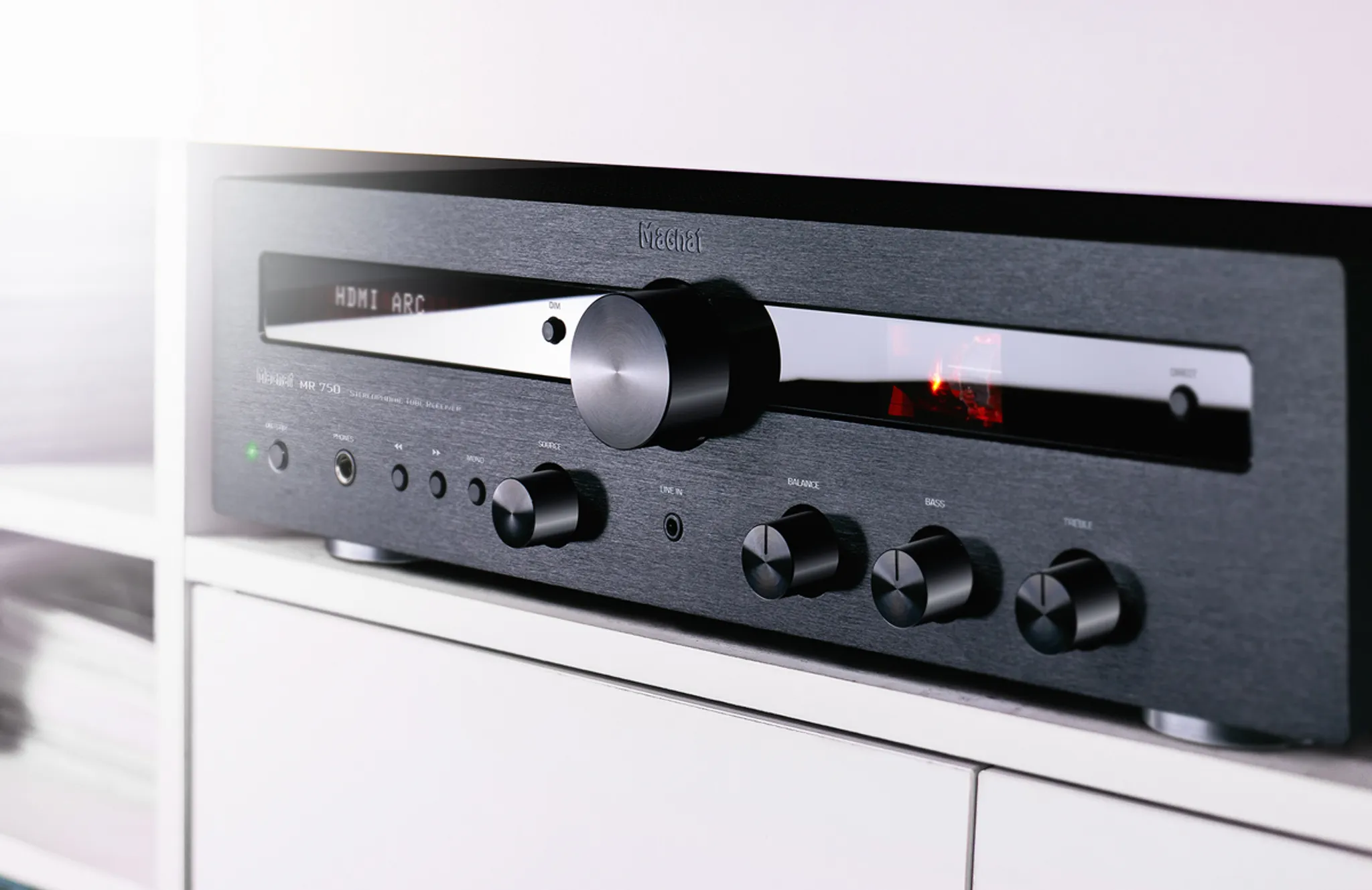 Magnat MR 750, Stereo Hybrid-Receiver mit Transistor- und Röhrentechnik (schwarz) - B Ware [akzeptabel]